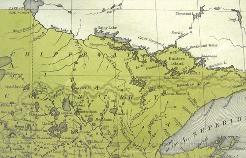 Map of Minnesota Territory, Thomas Cowperthwait & Co., circa 1850.