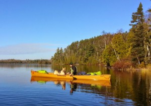 Paddling up Sawbill