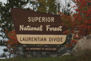 Superior National Forest sign